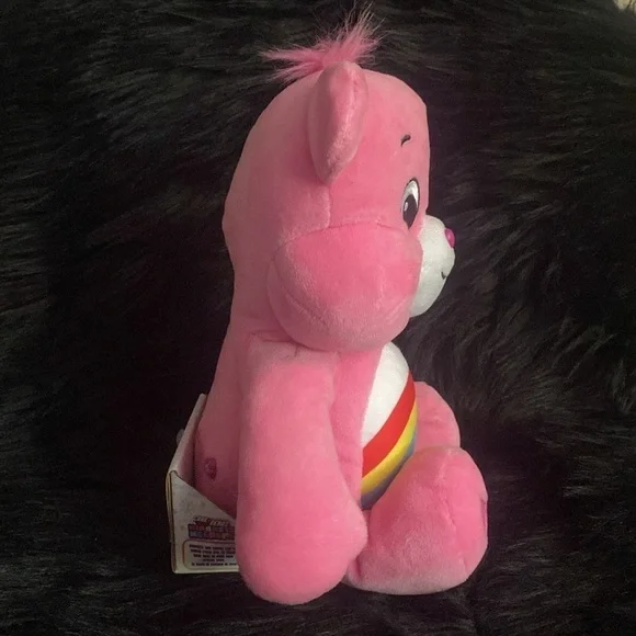Care Bears Unlock the Magic Pink Rainbow Cheer Bear soft pink teddy bear - Picture 5 of 7